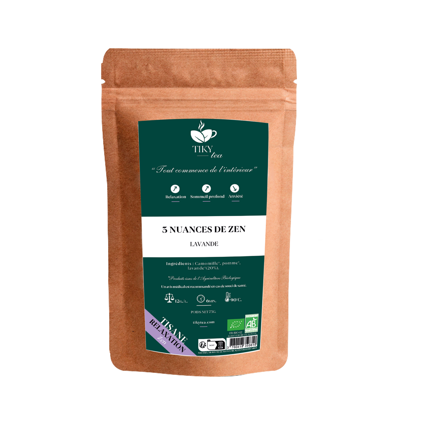 3 NUANCES DE ZEN - Lavande - BIO - TikyTea