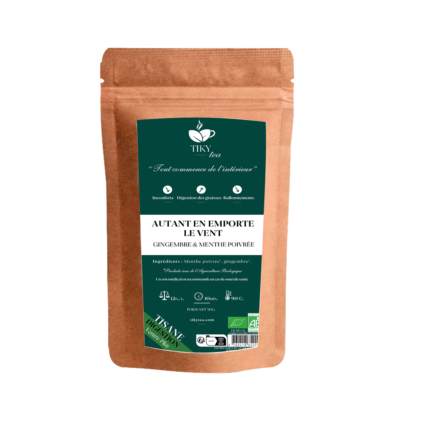 AUTANT EN EMPORTE LE VENT - Menthe poivrée & Gingembre - BIO