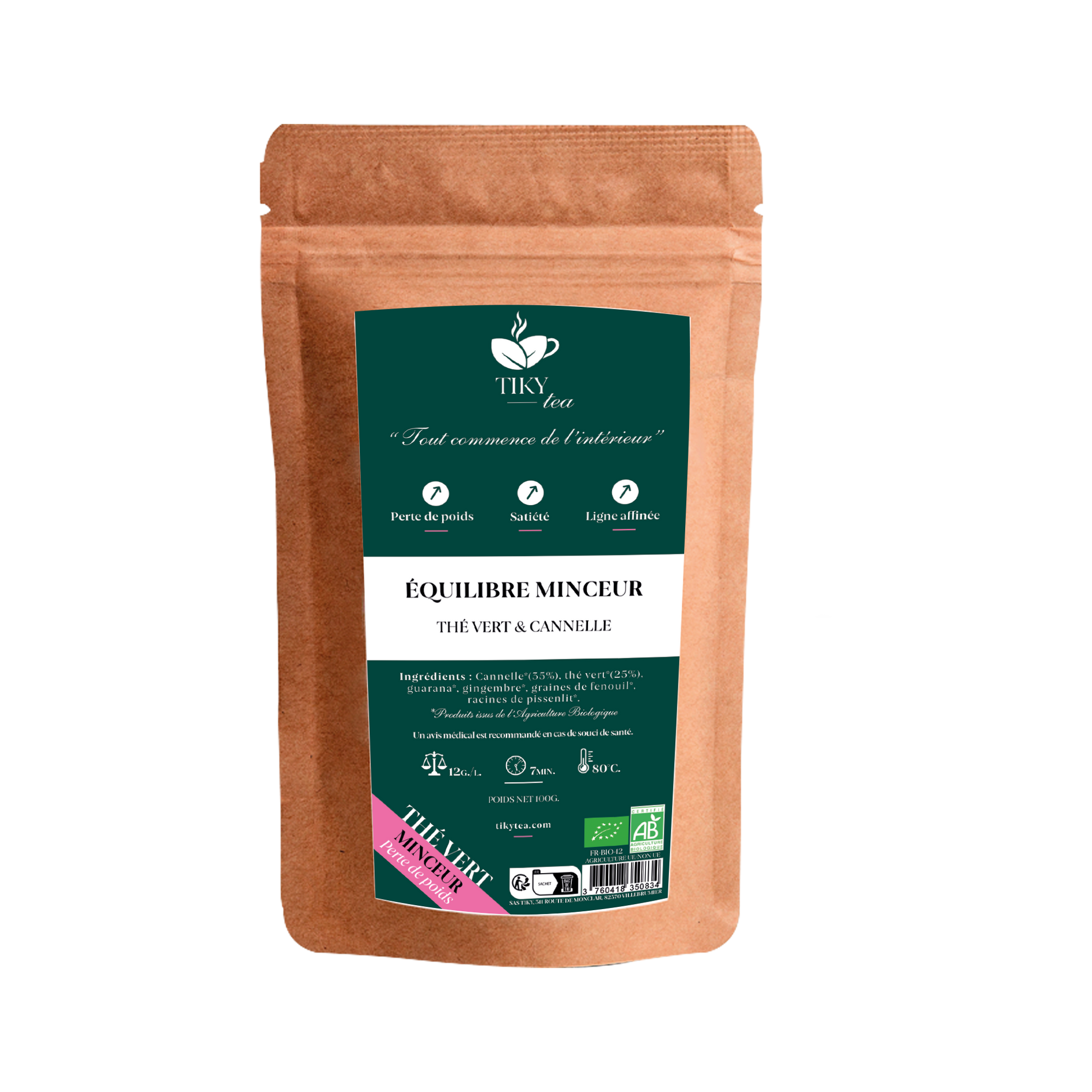 ÉQUILIBRE MINCEUR - Thé vert & Cannelle - BIO - TikyTea